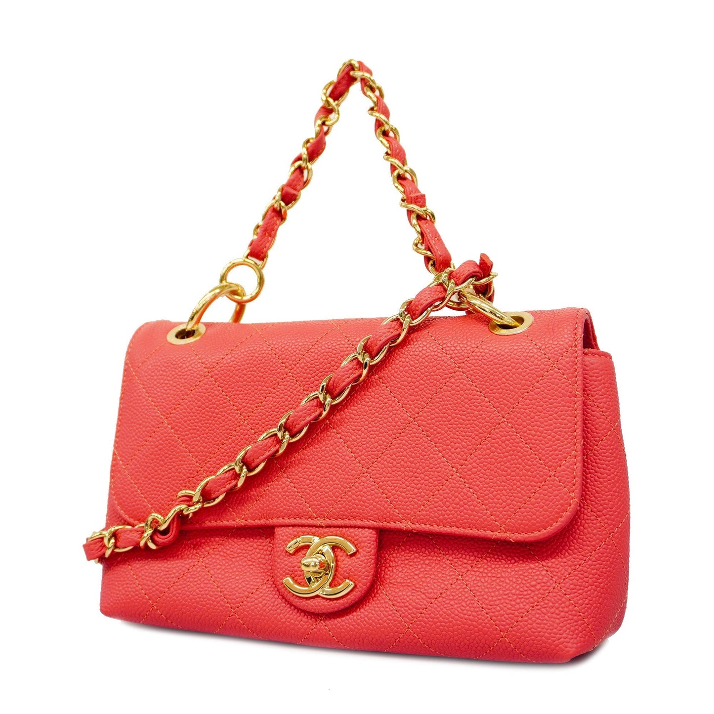 Luxury Chanel  Matelasse 2way Bag Women's Caviar Leather Handbag,Shoulder Bag Pink