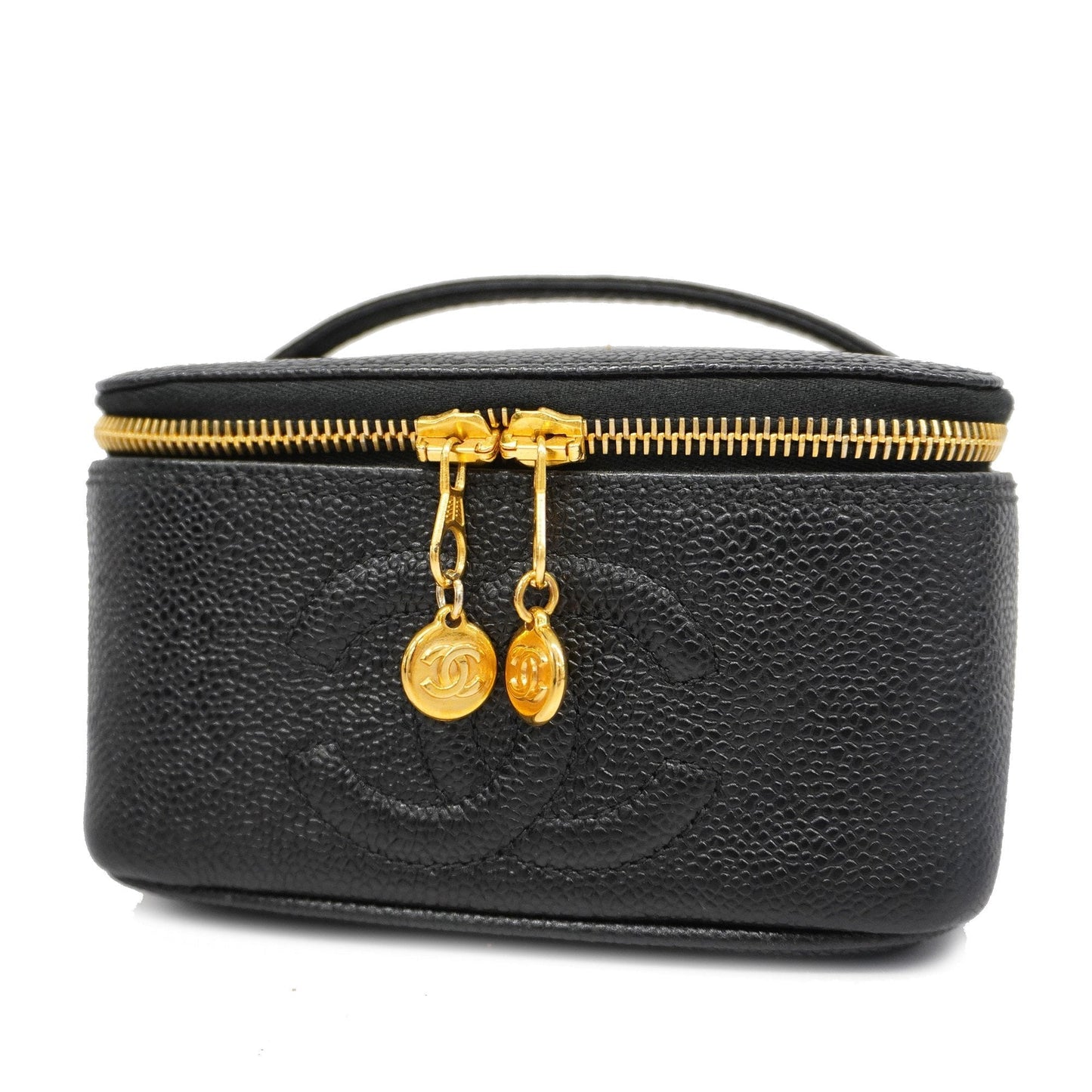 Luxury Chanel  Vanity Bag Women's Caviar Leather Vanity Bag Black
