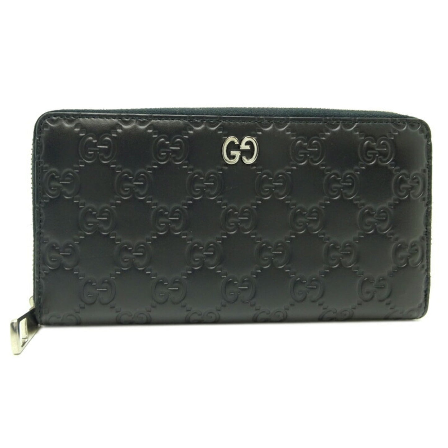 Luxury Gucci GG Marmont Zip Around Women's Men's Long Wallet 473928 Leather Black