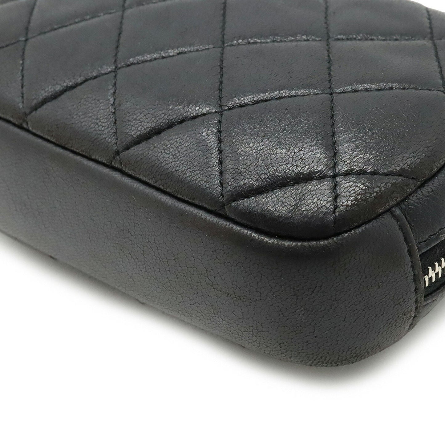 Luxury Chanel Matelasse Cocomark Multi Pouch Lambskin Leather Black A80909