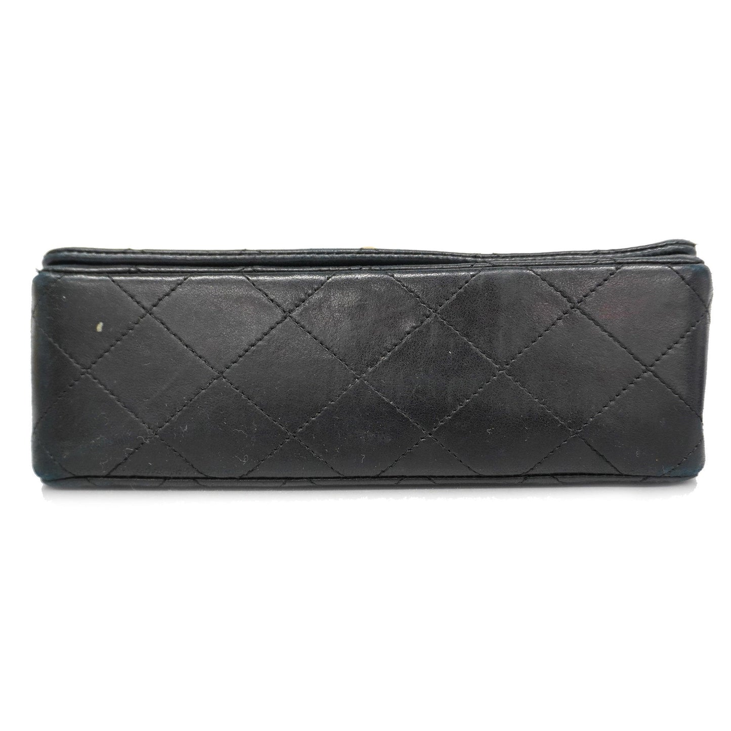 CHANEL[3ca0446]   Shoulder Bag Matelasse Single Chain Lambskin Black Gold metal