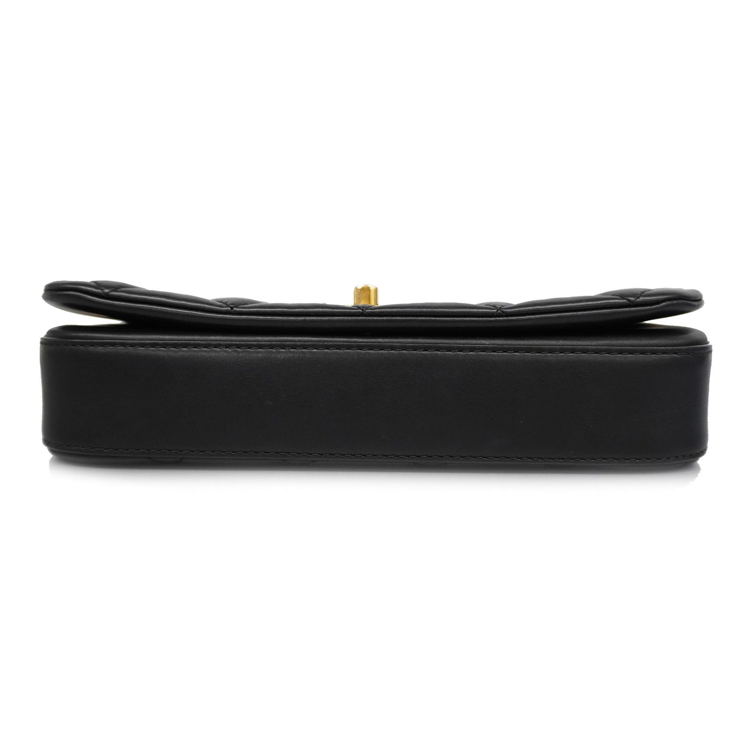 CHANEL[3ca0444]   Shoulder Bag Matelasse Chain Shoulder Lambskin Black Gold metal