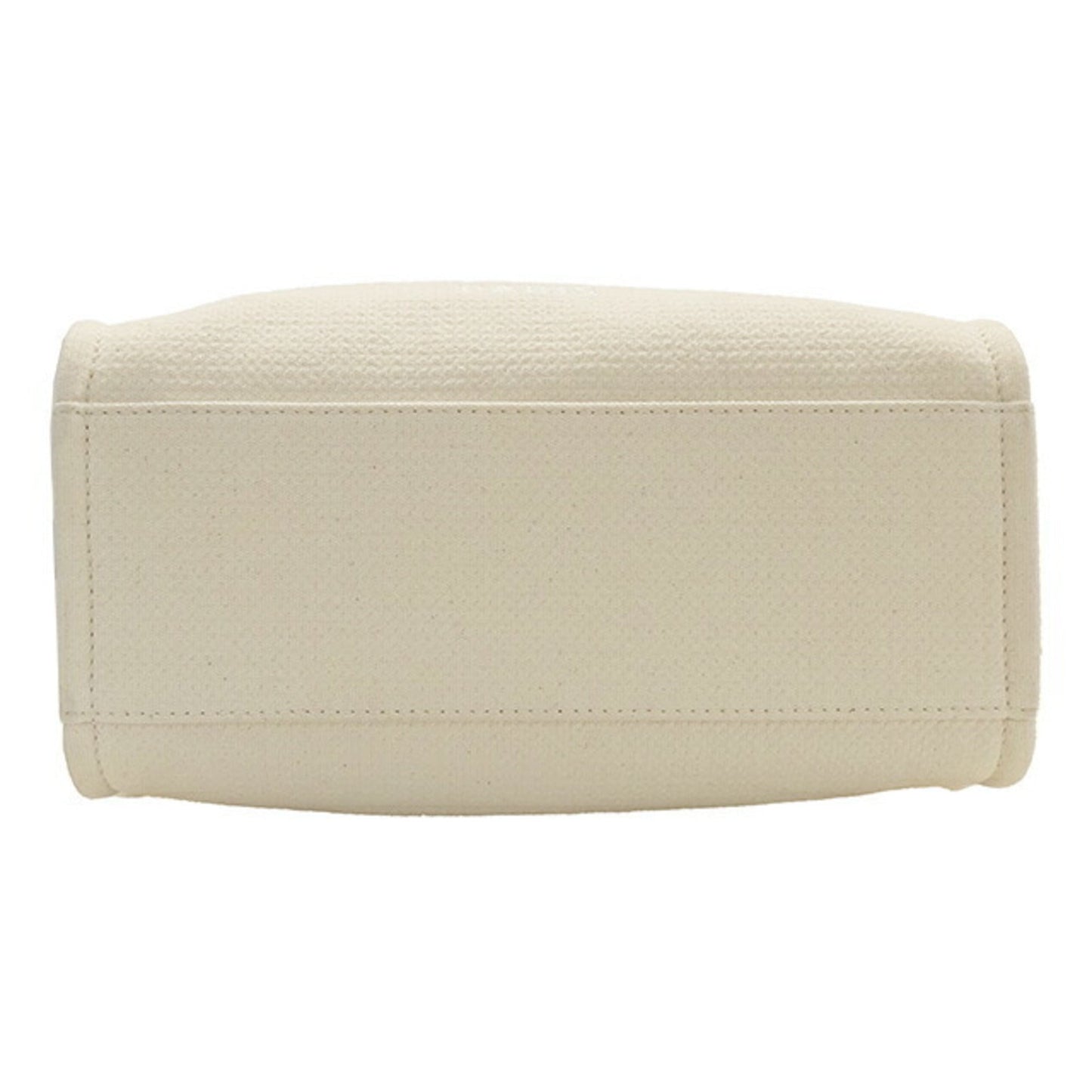 Luxury Chanel Bag Deauville Women's Handbag Shoulder 2way Canvas MM Ivory