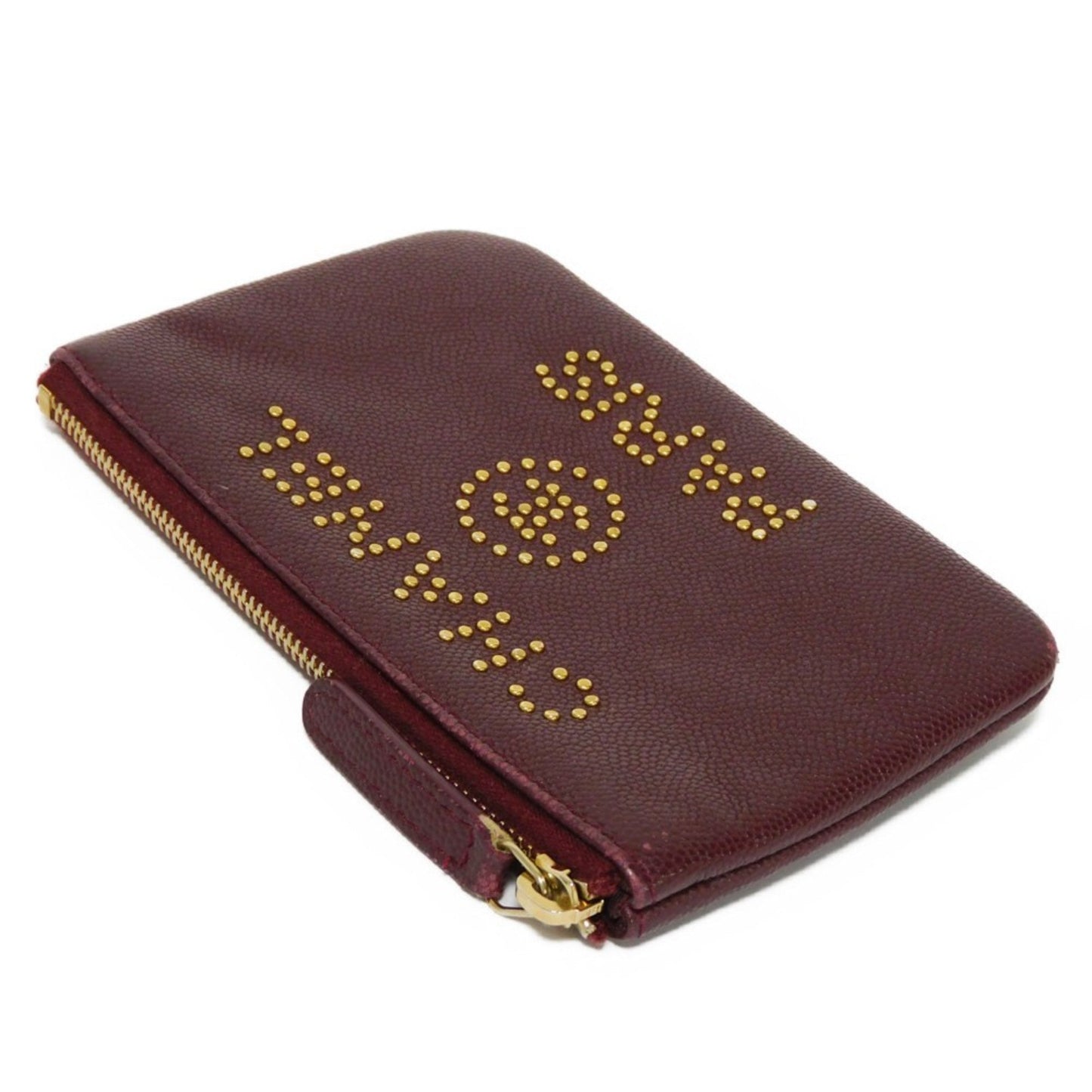 Luxury Chanel Coin Case Deauville Mini Pouch Caviar Skin 28th Series Logo Studs Burgundy AP0793 Men's Women's Wallet
