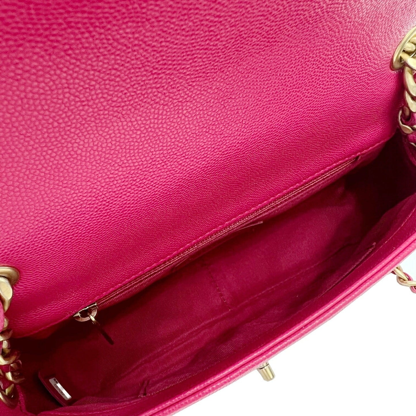 CHANEL Matelasse Flap Bag Chain Shoulder AS1895 Handbag Caviar Skin Pink 30s Ladies