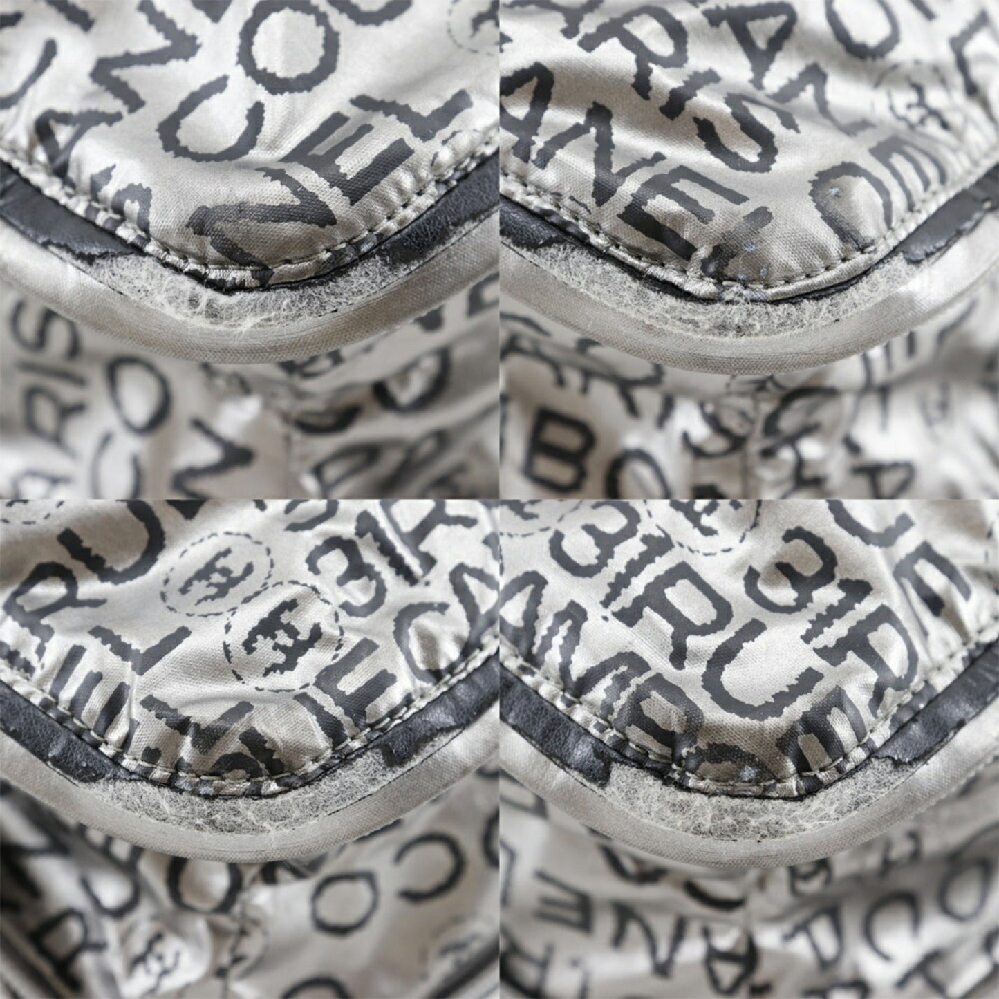 Luxury Chanel Unlimited Tote Bag Logo Here Mark A46113 Nylon Silver Ladies