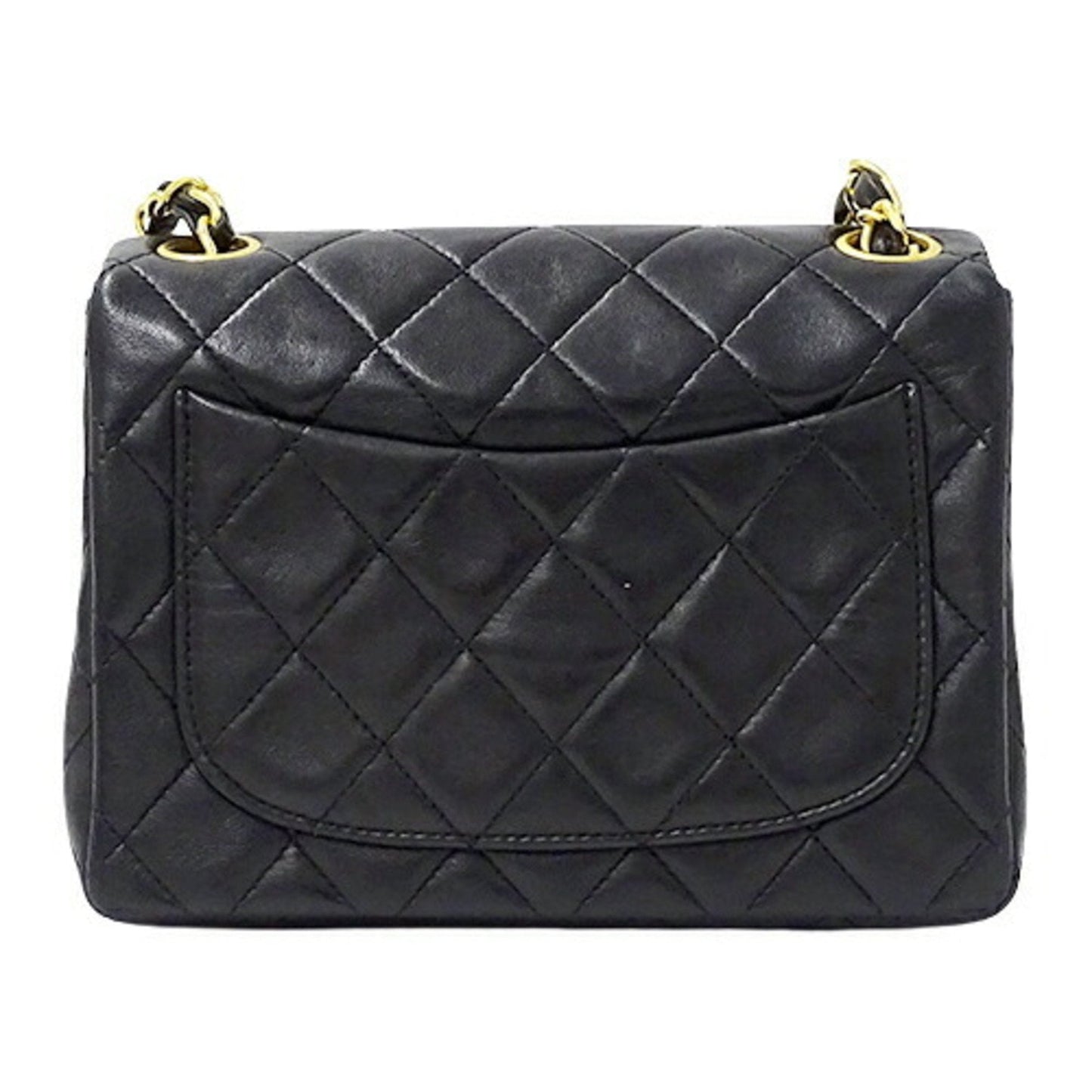 Luxury Chanel bag matelasse lady's shoulder chain lambskin black