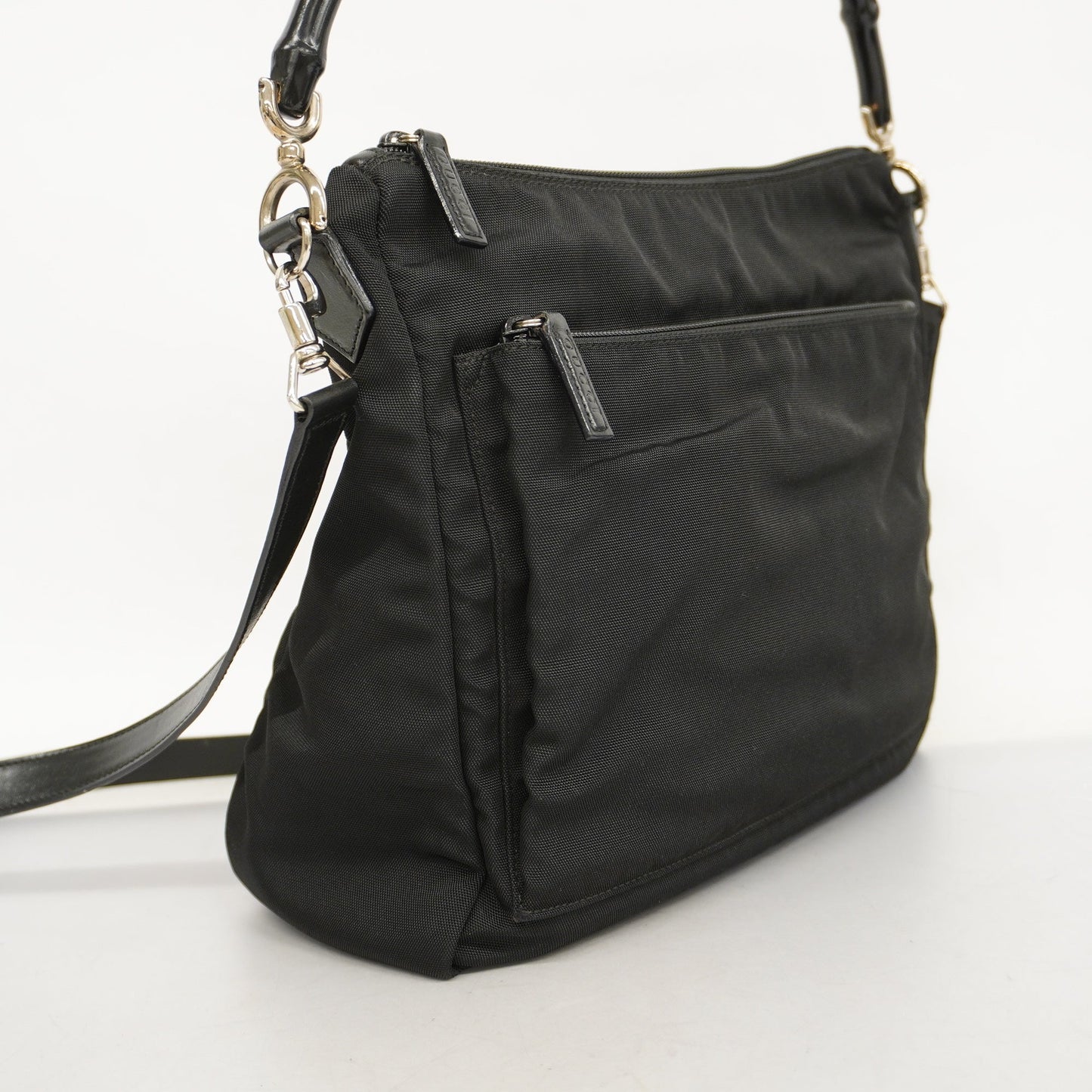 Luxury Gucci  Bamboo 2way Bag 000 2058 0509 5 Women's Nylon Handbag,Shoulder Bag