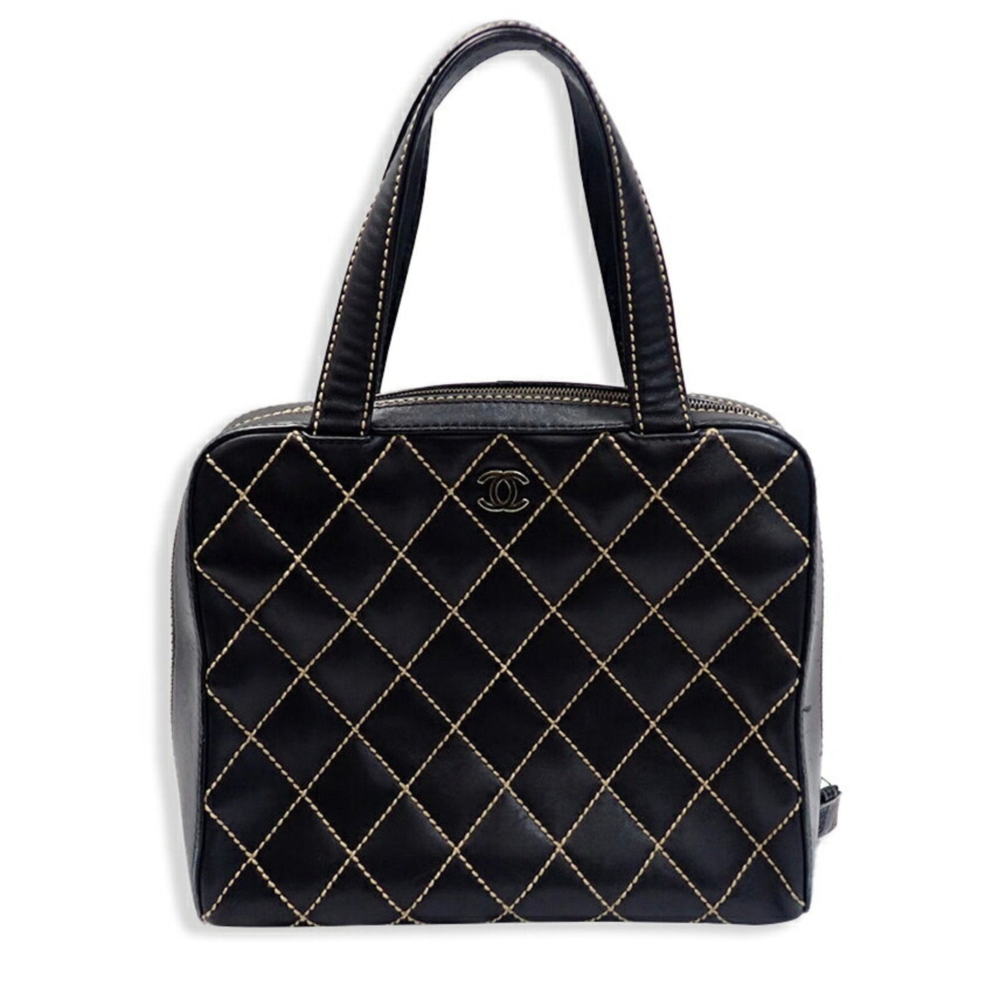 Luxury Chanel matelasse wild stitch calf leather handbag