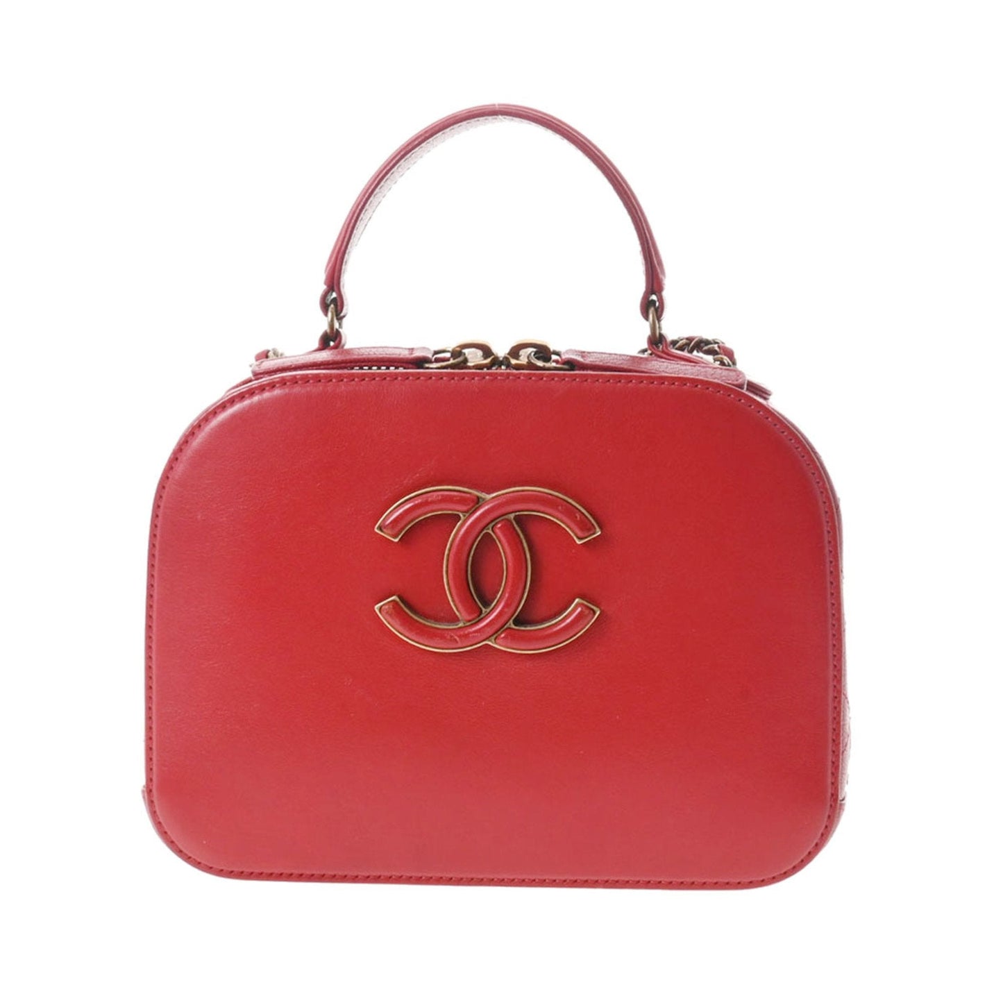 Luxury Chanel handbag red A93463 ladies calf shoulder bag