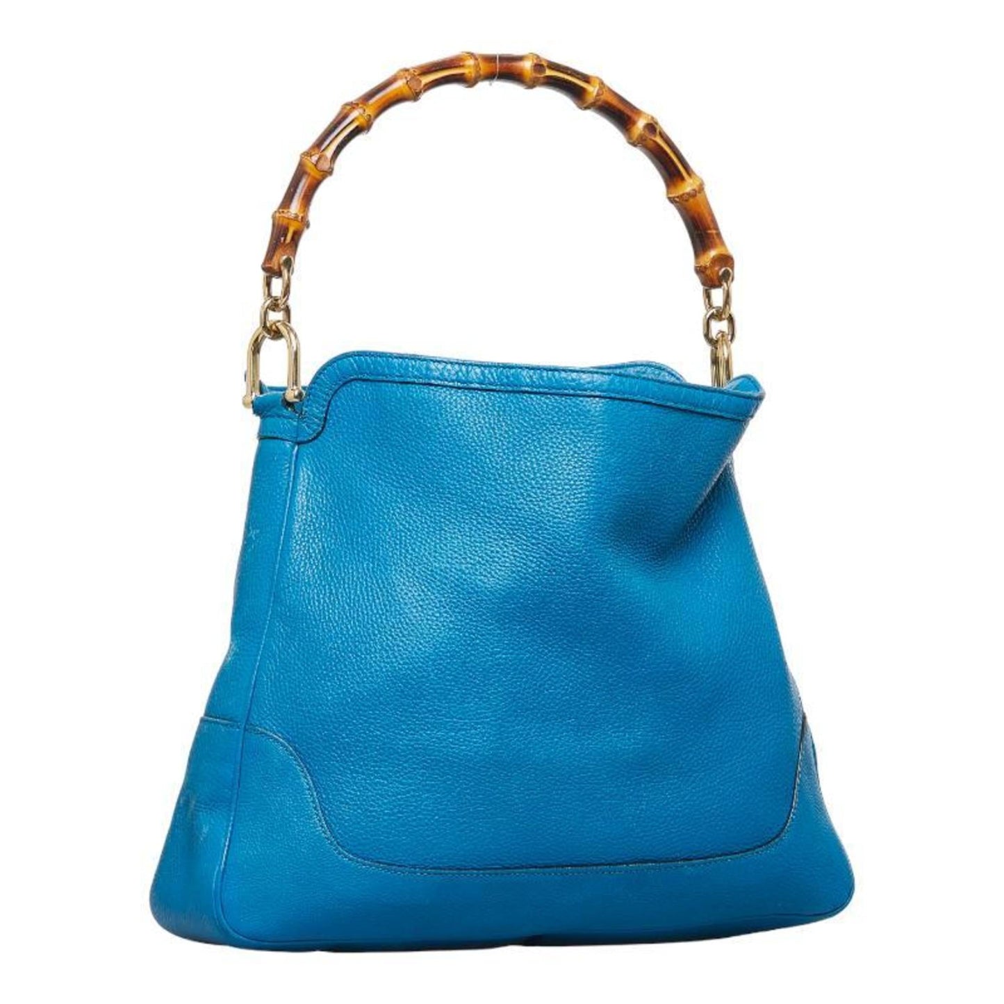 Luxury Gucci Bamboo Diana Handbag Shoulder Bag 282315 Blue Leather Ladies