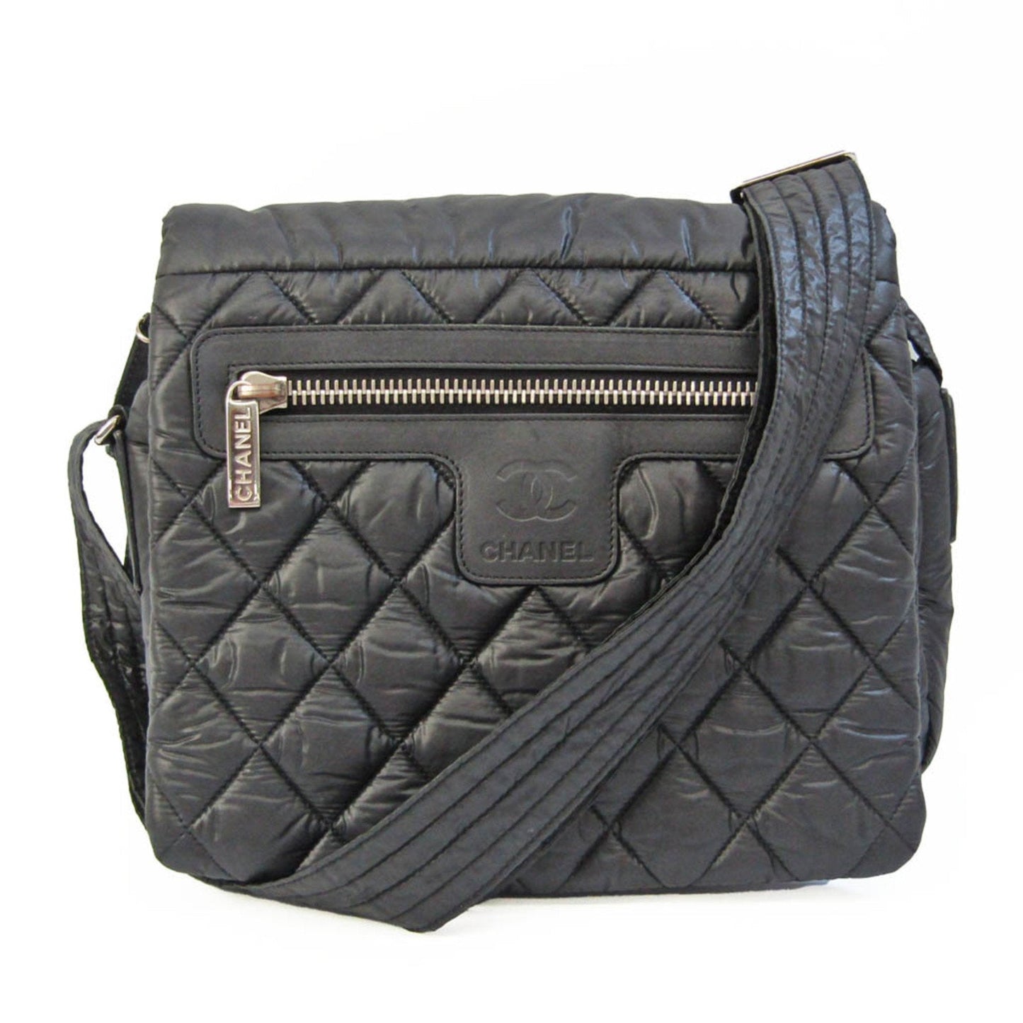 Luxury Chanel Coco Cocoon Women's Nylon Shoulder Bag Black