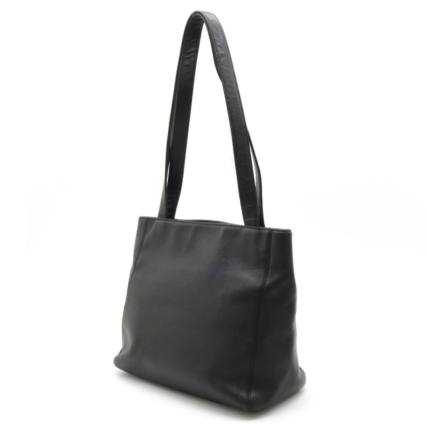 Luxury Chanel Cocomark Tote Bag Shoulder Leather Black