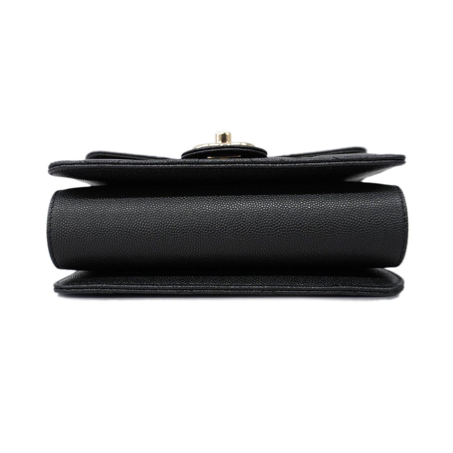 CHANEL  Matelasse Chain Shoulder Women's Caviar Leather Shoulder Bag Black