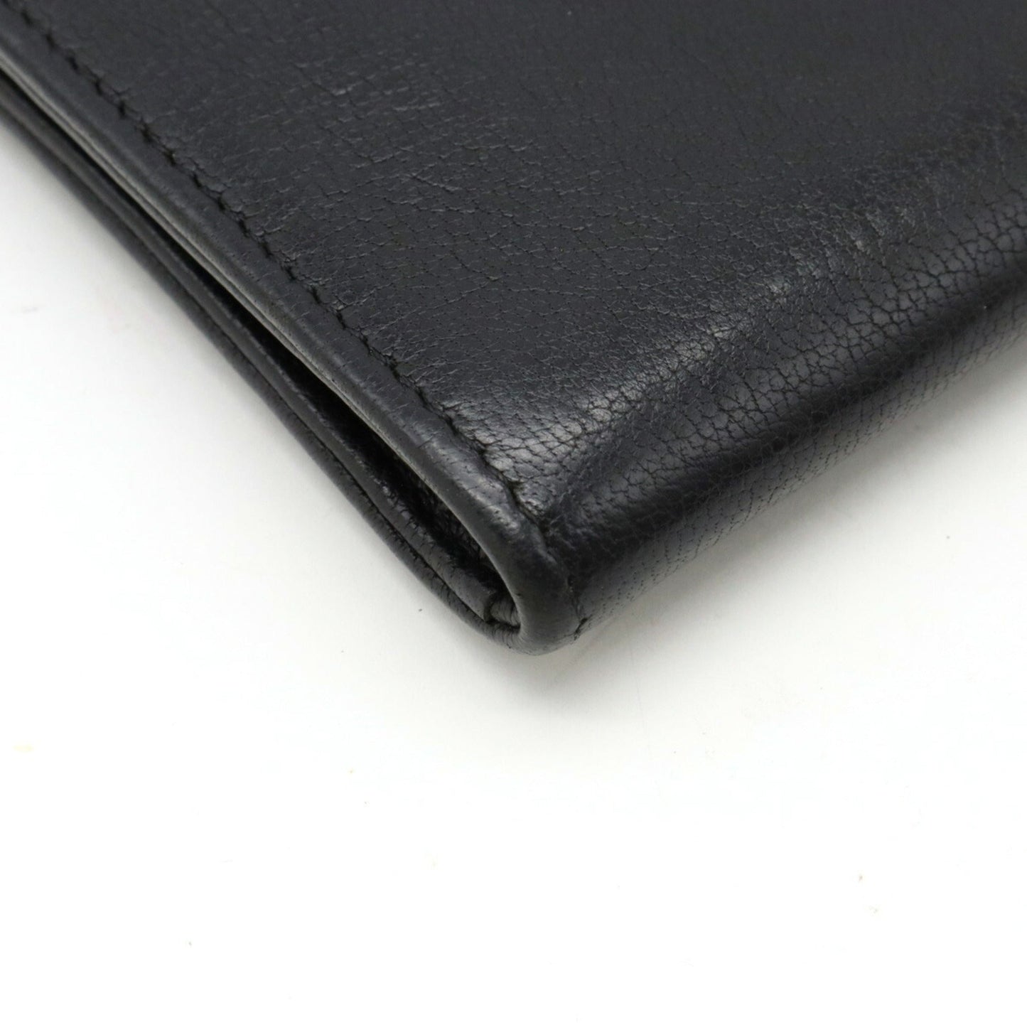 Luxury Chanel Cocomark Coin Case Purse L-shaped Leather Black A68885