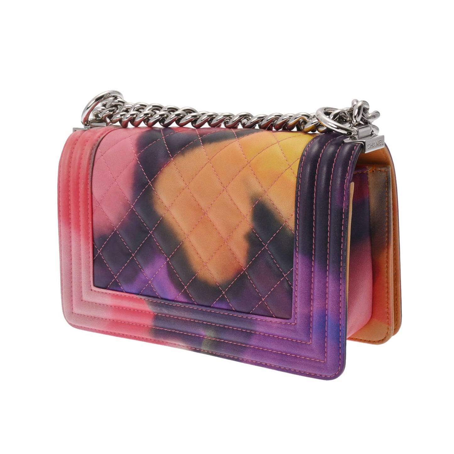 Luxury Chanel Boy  Chain Shoulder Marble Ladies Lambskin Bag