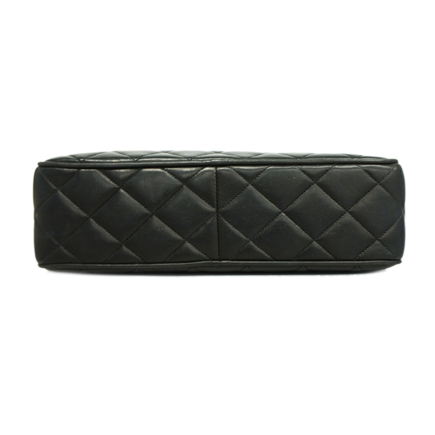 CHANELAuth  Matelasse Chain Shoulder With Fringes Women's Leather Black