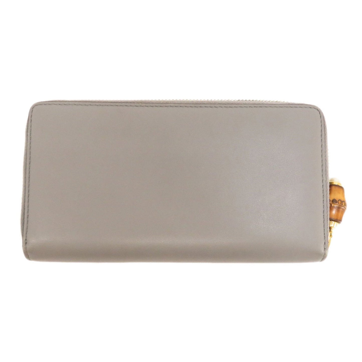 Luxury Gucci 453158 bamboo long wallet leather ladies