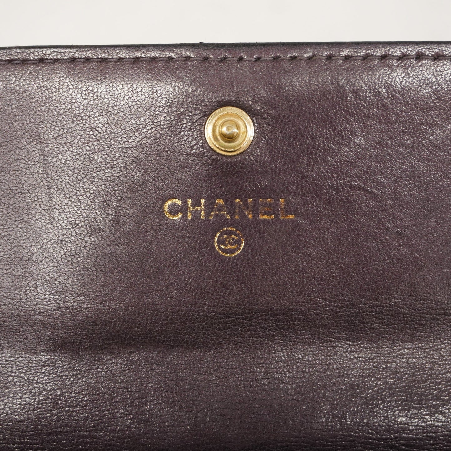 CHANEL  Matelasse Gold Hardware Women's Leather Long Wallet [bi-fold] Purple