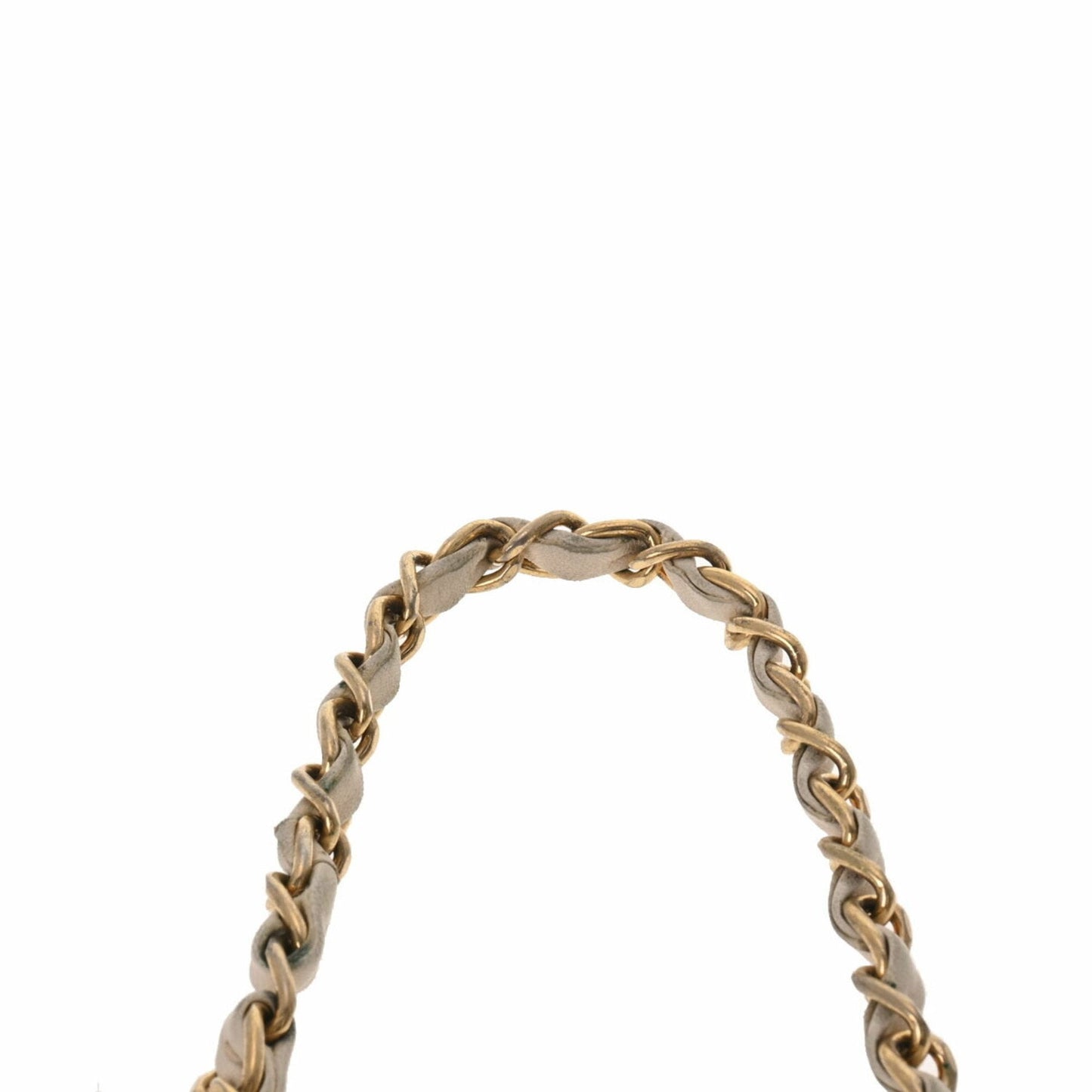 CHANEL Matelasse W Flap Chain Shoulder 25 White Women's Lambskin Bag