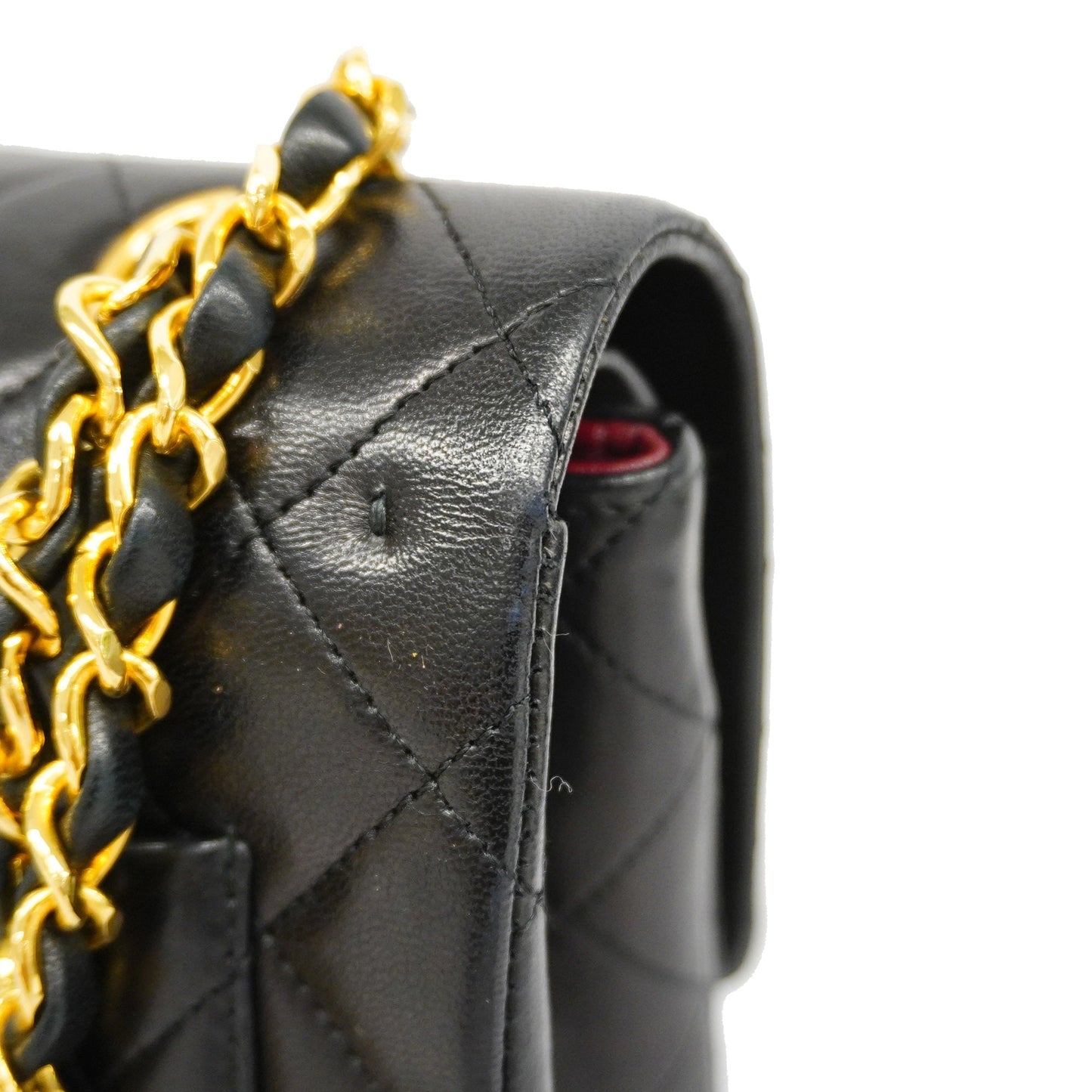 CHANEL  Matelasse W Flap W Chain Women's Leather Shoulder Bag Black