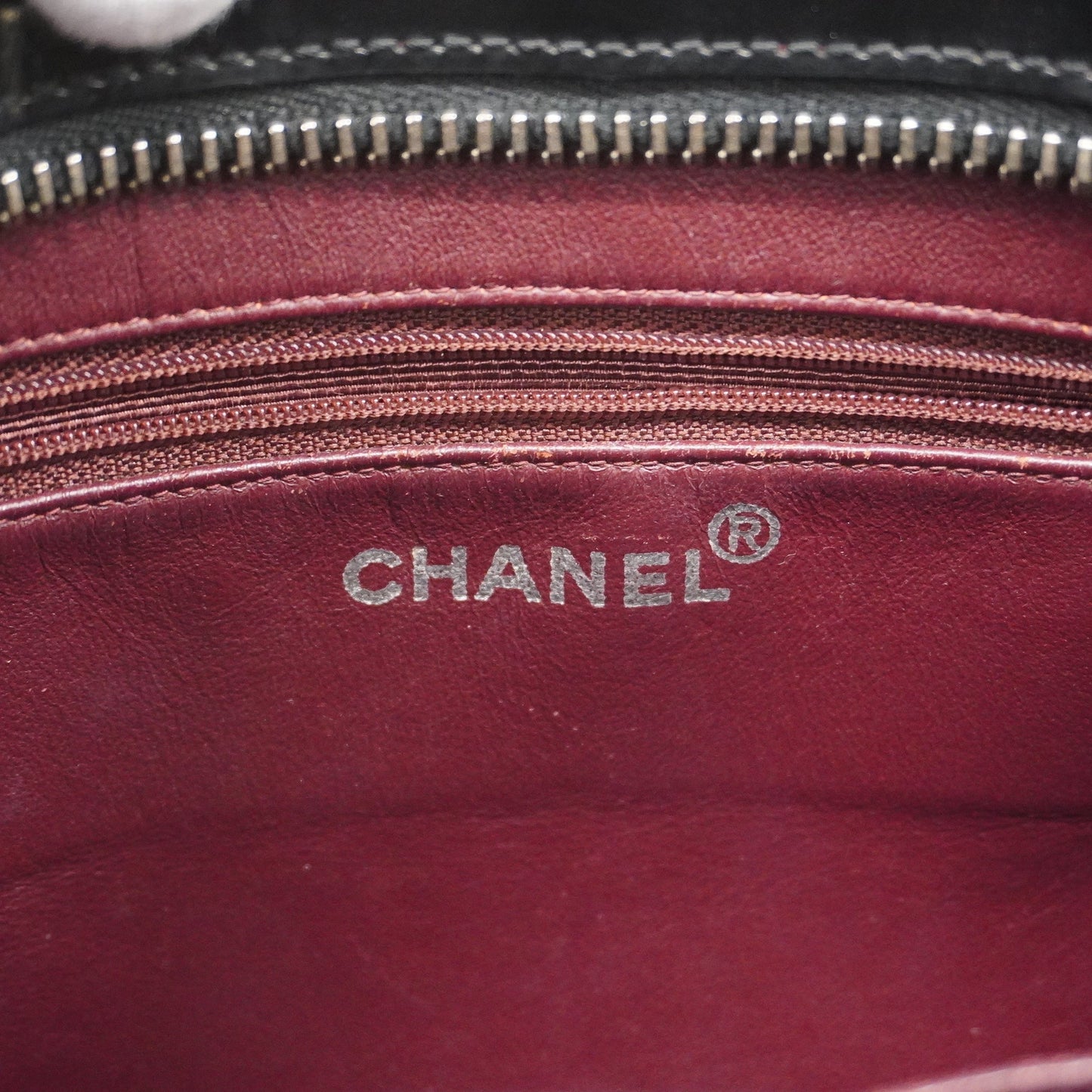 CHANEL[3cc2423]  tote bag patent leather black silver metal