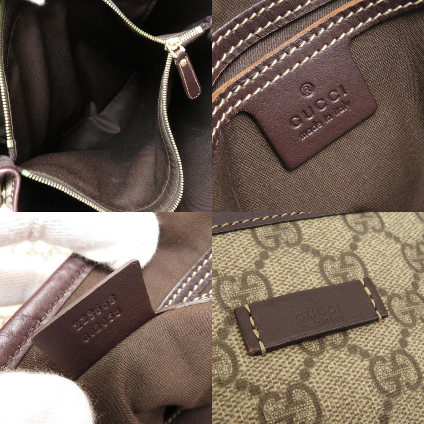 Luxury Gucci 223668 GG Tote Bag PVC Ladies