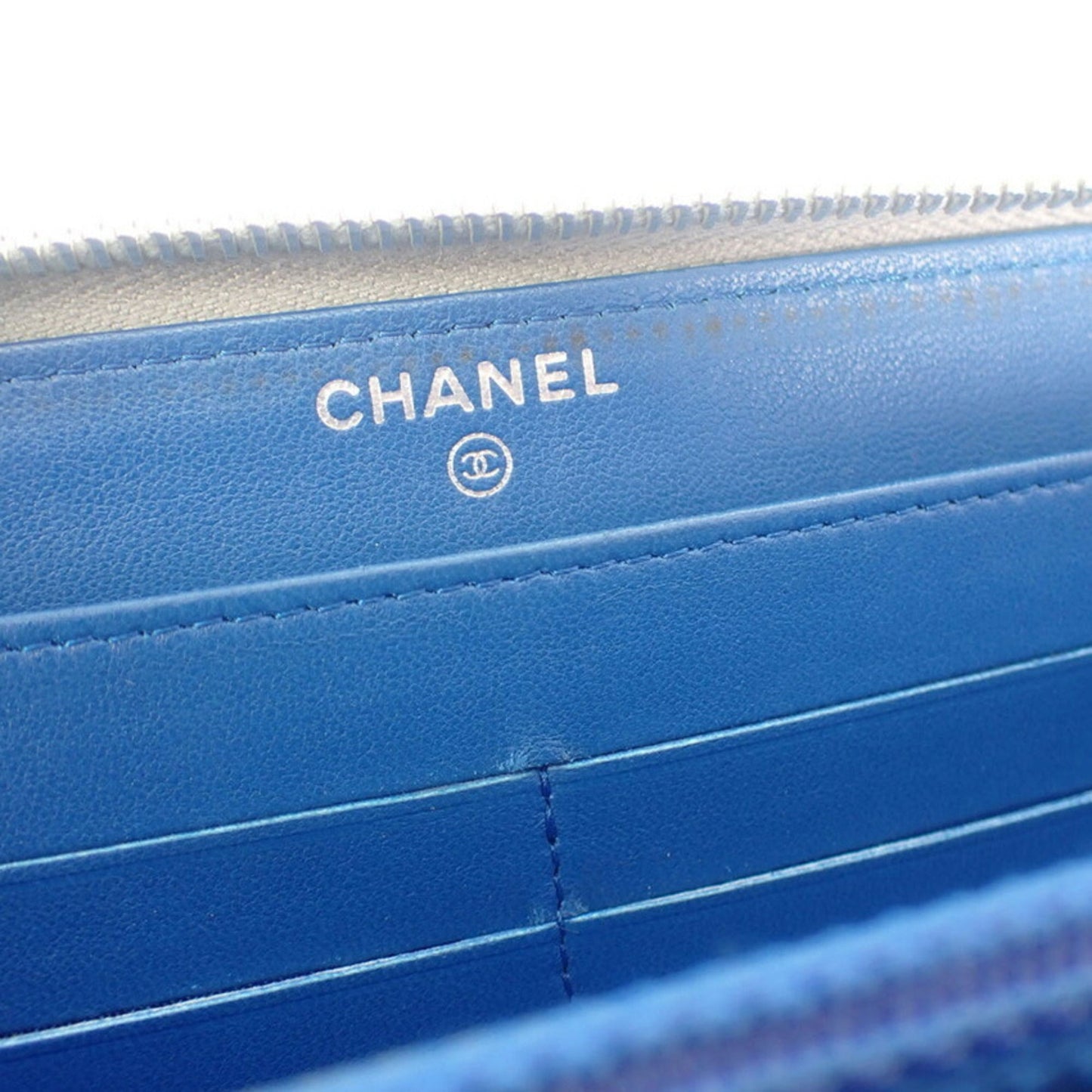 Luxury Chanel Cambon matelasse here mark computer pattern circuit board long wallet