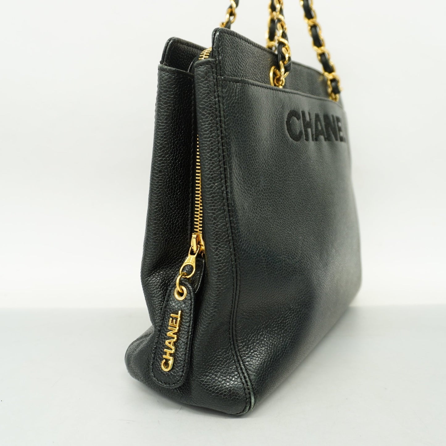 Luxury Chanel  Reprint Tote Women's Caviar Leather Bag Black