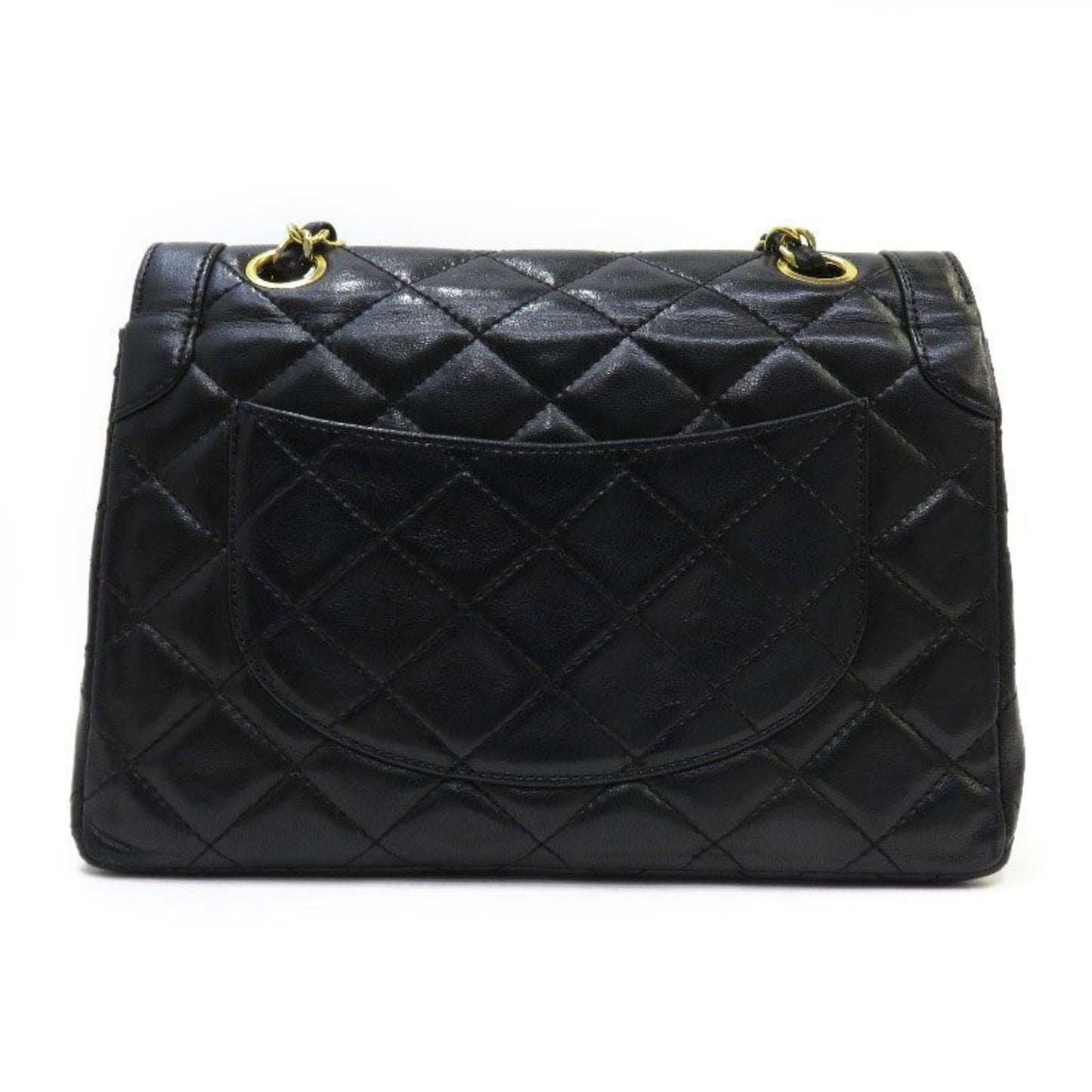 Chanel matelasse Paris limited W chain flap shoulder bag gold silver metal fittings