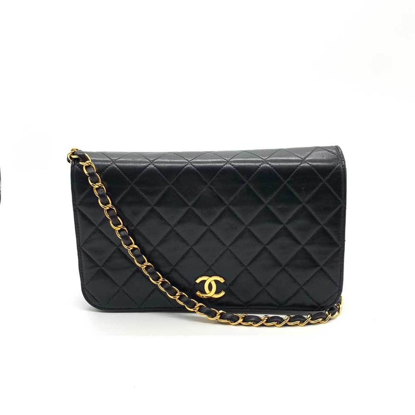 Luxury Chanel Bag Matelasse 23 Single Chain Shoulder Black Full Flap Push Lock Coco Mark Ladies Lambskin Leather A03568