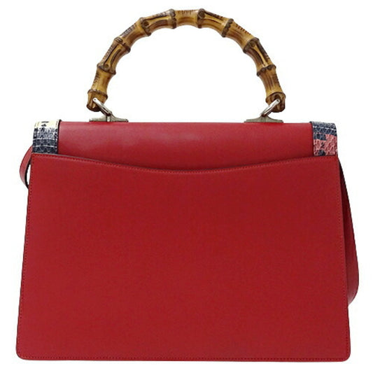 Luxury Gucci Trending 2025 Bag Ladies Handbag Shoulder 2way Lilith Bamboo Coral Snake Leather Red
