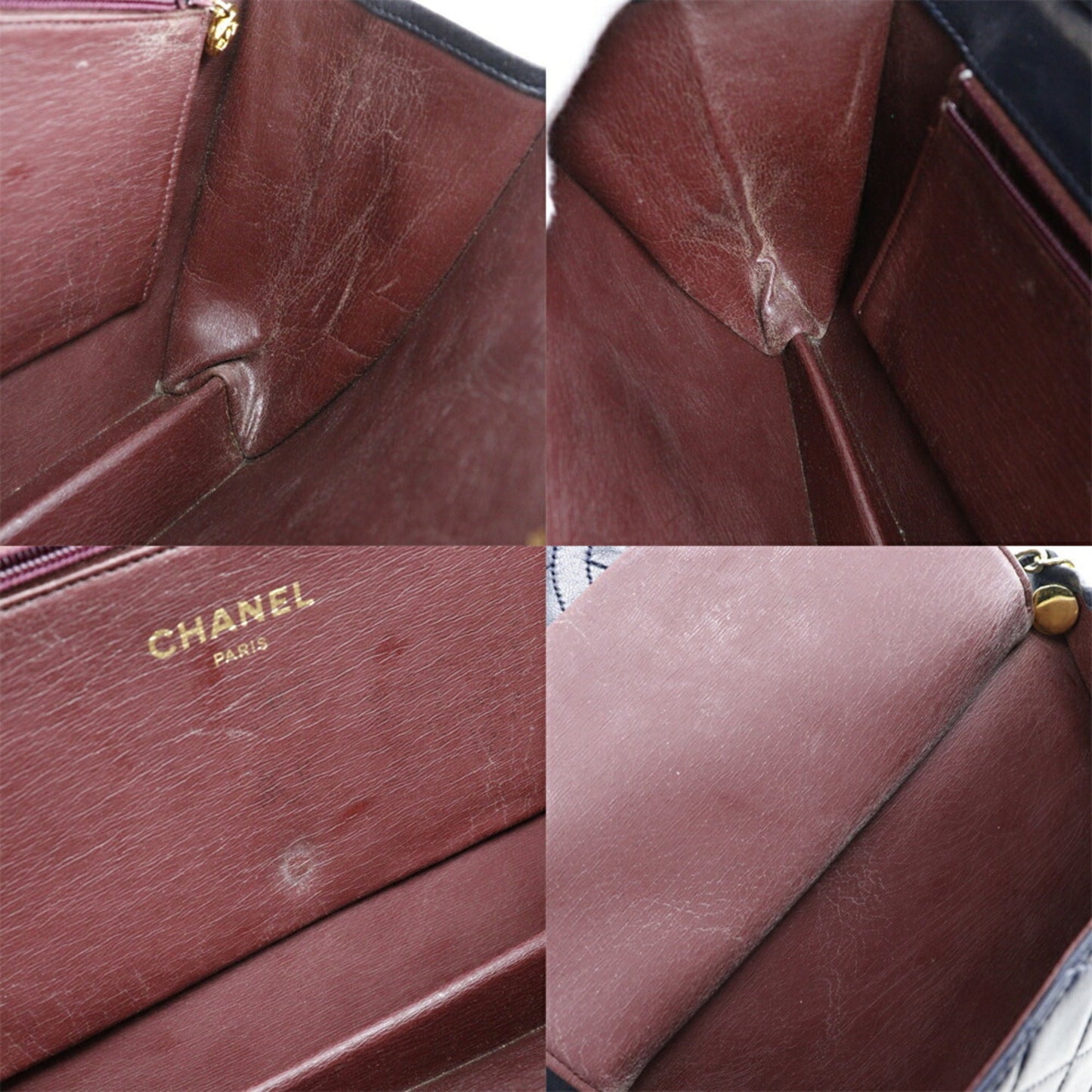 CHANEL Matrasse Shoulder Bag Coco Mark Lambskin Made in France Black/Gold Hardware Snap Button Women's