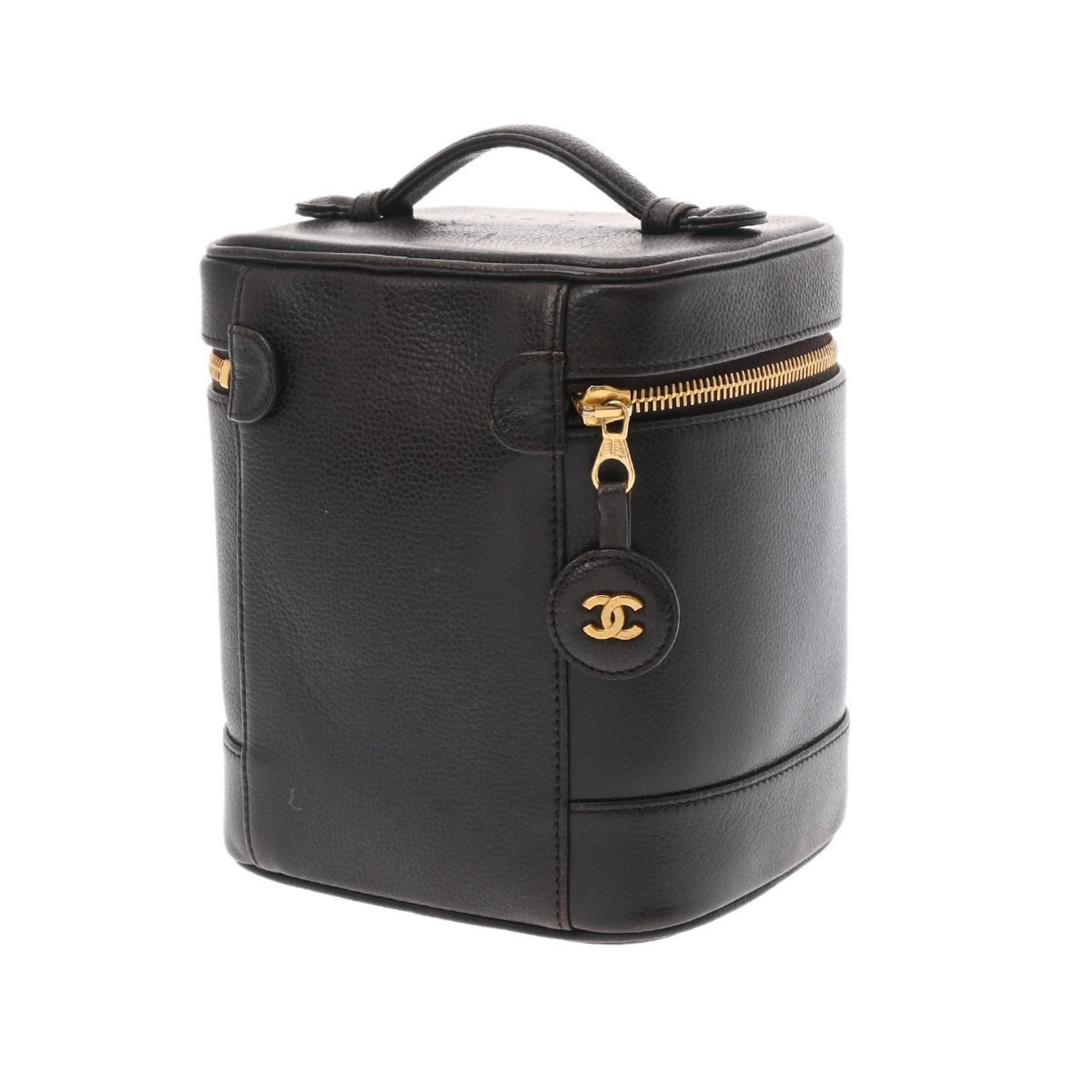 Luxury Chanel Vanity Brown Ladies Caviar Skin Handbag