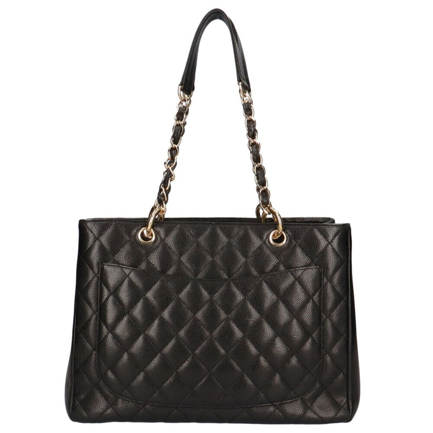 Luxury Chanel chain shoulder bag caviar skin black ladies