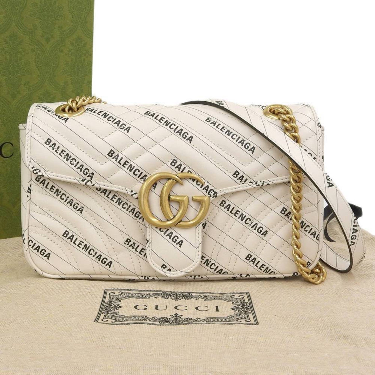 Luxury Gucci x Balenciaga GG Marmont The Hacker Project Small Bag Shoulder 443497 520981