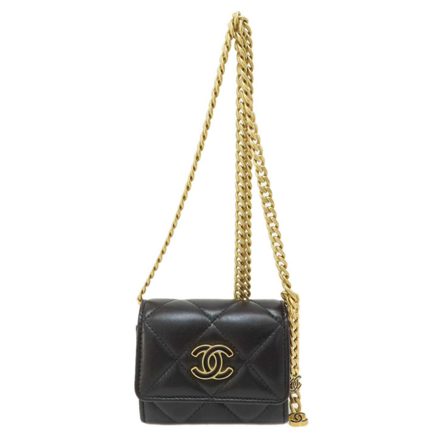 Luxury Chanel Matelasse Cocomark Bifold Wallet [] Lambskin Women's