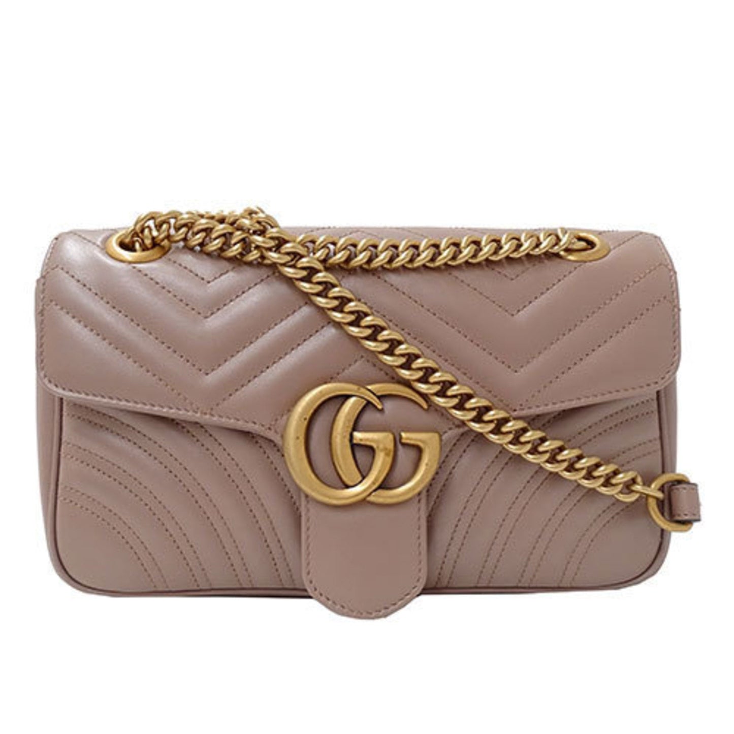 Luxury Gucci Trending 2025 bag ladies shoulder leather GG Marmont dusty pink