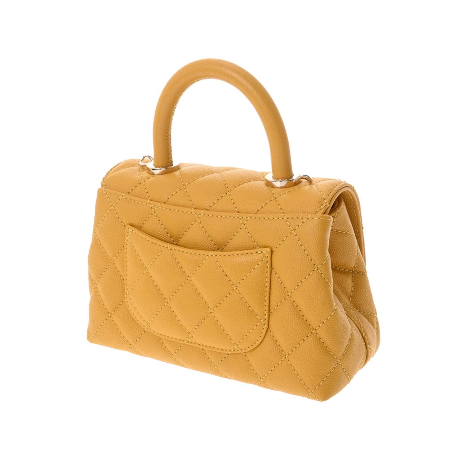 Luxury Chanel matelasse XXS yellow AS2215 ladies caviar skin bag