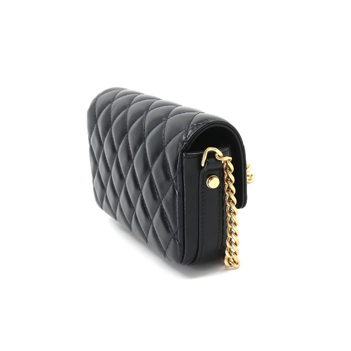 Luxury Chanel Mini Matelasse Chain Shoulder Bag Leather Black AP3207 Phone Case