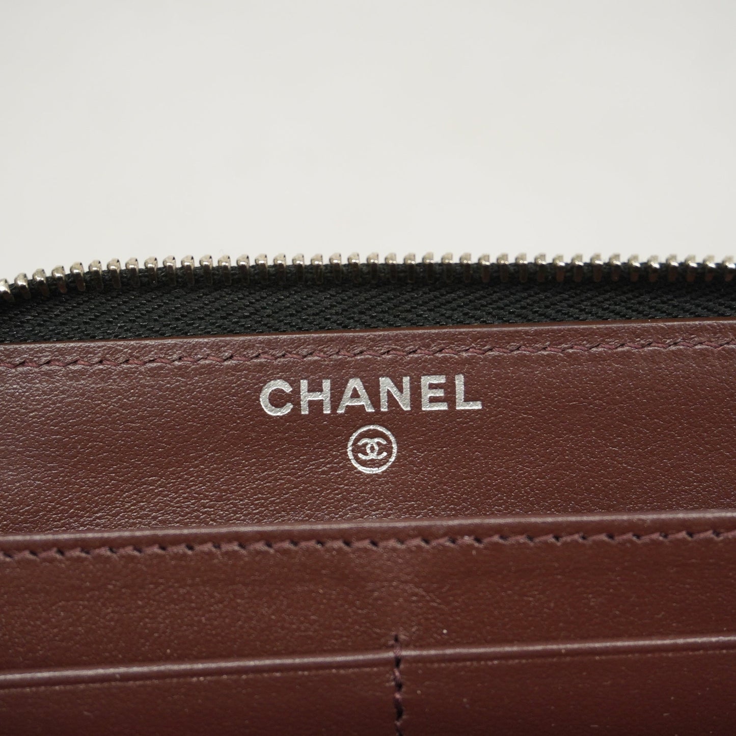 CHANEL  Matelasse Silver Metal Fittings Women's Caviar Leather Long Wallet