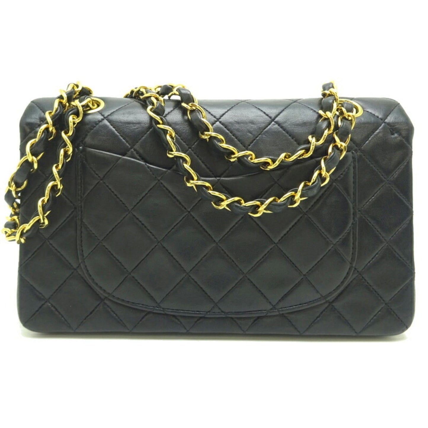 Luxury Chanel Matelasse 23 Chain Shoulder Women's Bag Lambskin Black