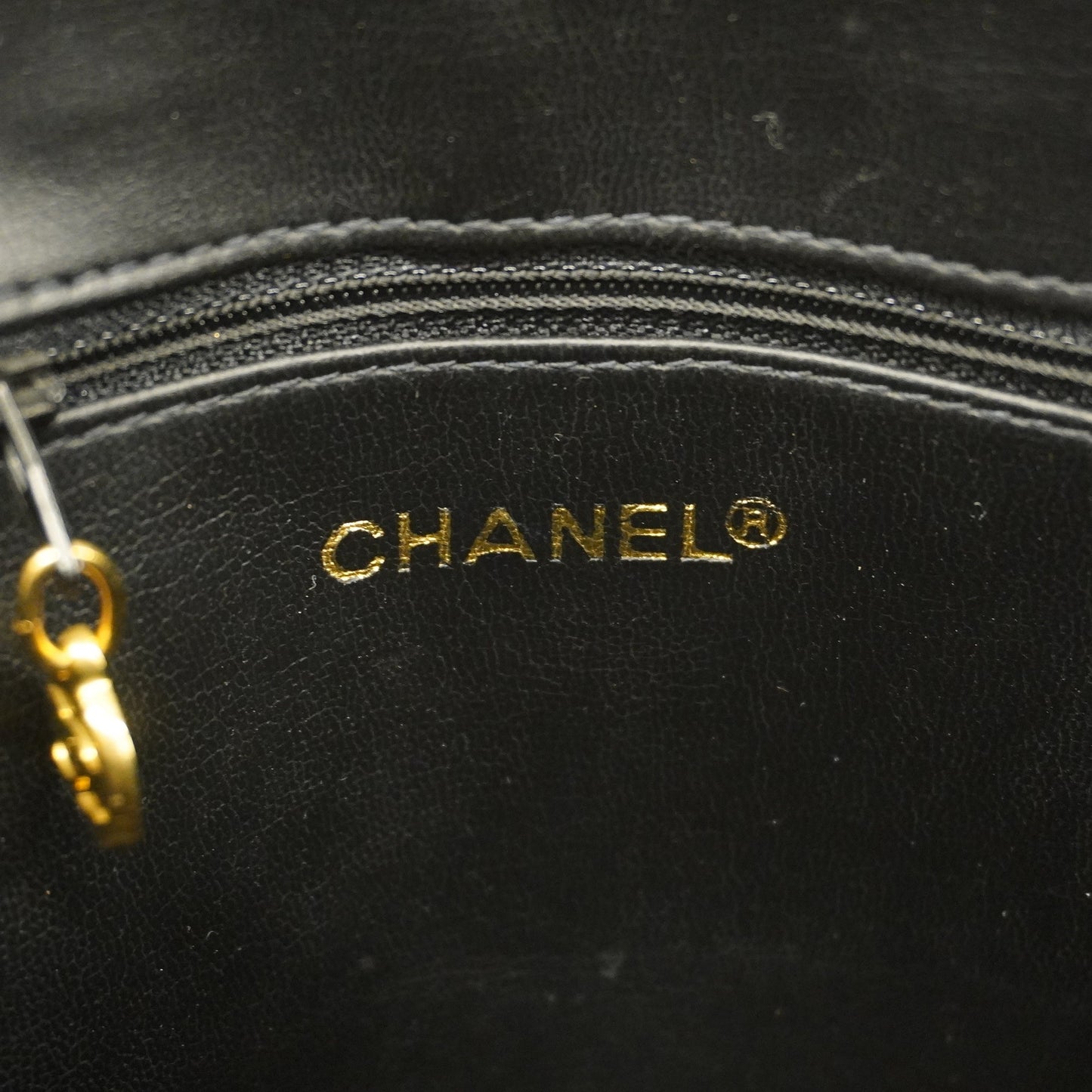 CHANEL  Matelasse Chain Shoulder With Fringes Leather Shoulder Bag Black