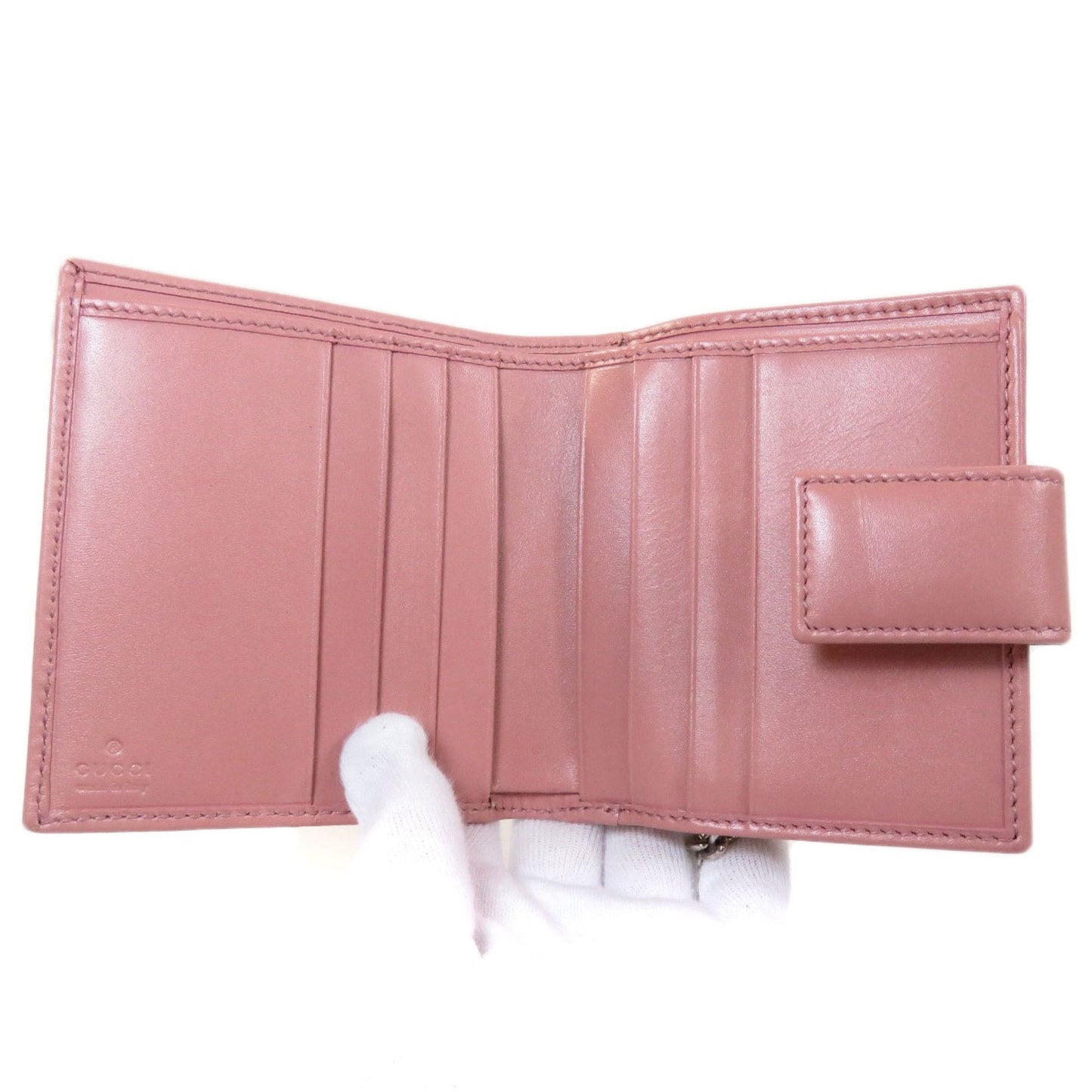 Luxury Gucci 233021 GG bi-fold wallet canvas ladies