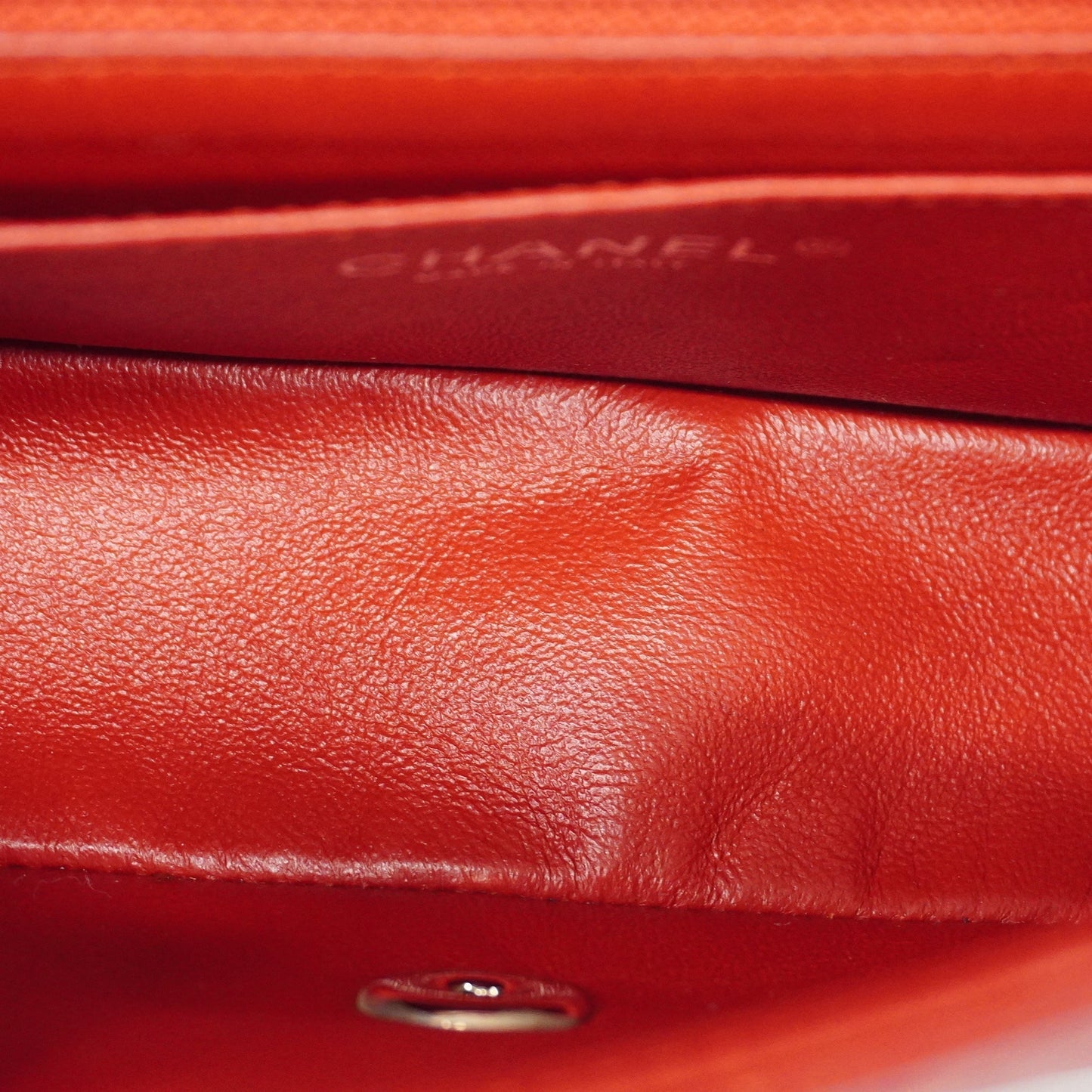 CHANELAuth  Matelasse W Flap W Chain Shoulder Bag Lambskin Women's Leather Red