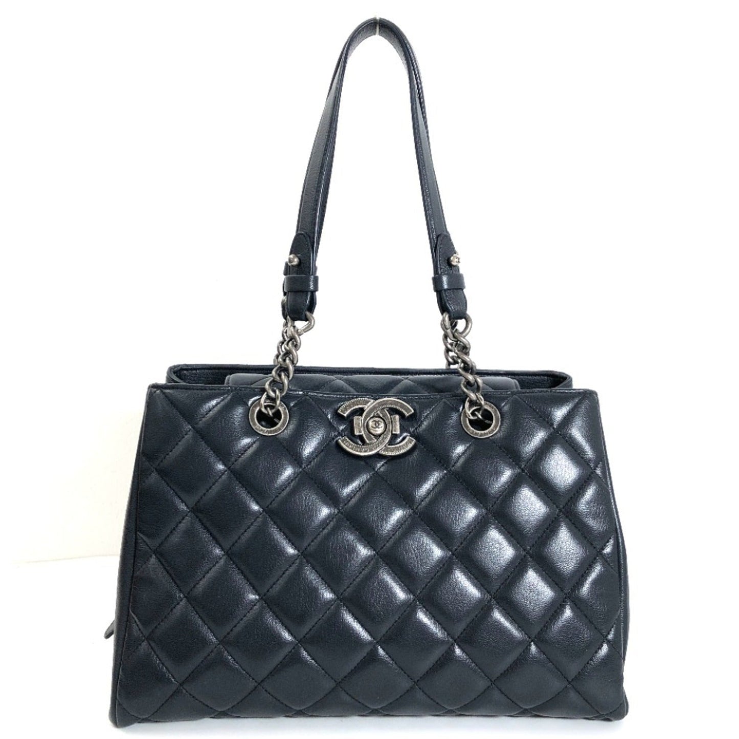 Luxury Chanel Shoulder Bag Boy  Chain Calf Leather Black Women's