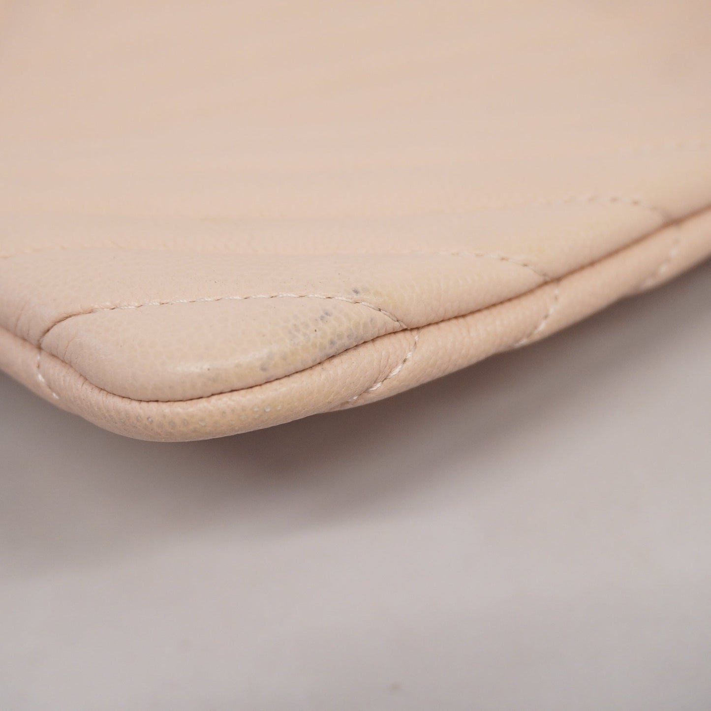 CHANEL  Clutch Bag V Stitch Women's Caviar Leather Clutch Bag Pink