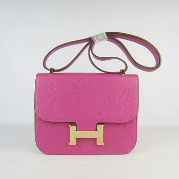 Luxury Hermes Constance Cowskin Leather Bag H017 peach golden