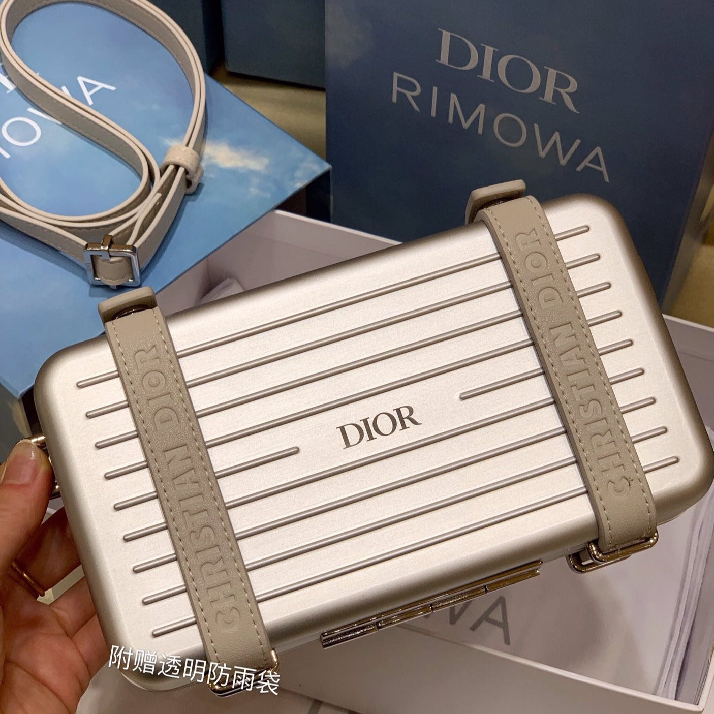 Luxury DiorRIMOWA 20 CASE BAG IN SILVER ALUMINUM MAGNESIUM