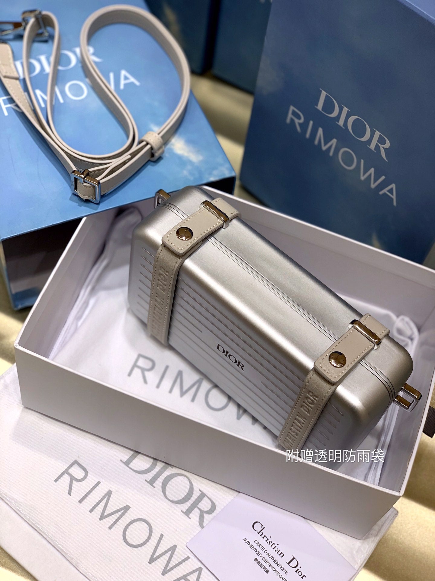Luxury DiorRIMOWA 20 CASE BAG IN SILVER ALUMINUM MAGNESIUM